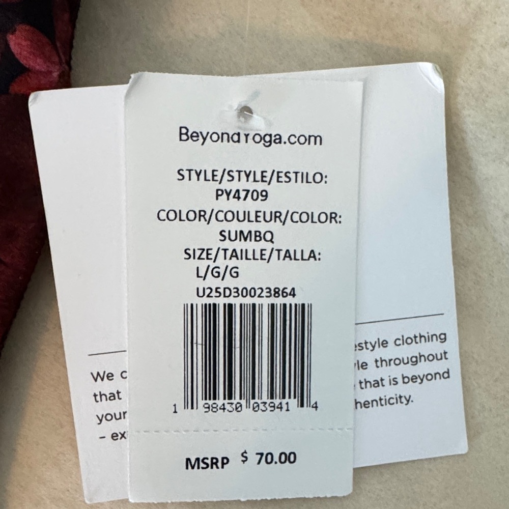 Beyond Yoga Women's Bralette - Red and Purple Floral - Picture 3 of 4